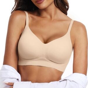 OEAK Womens Wireless Beige Bra - Size Medium (NWT)